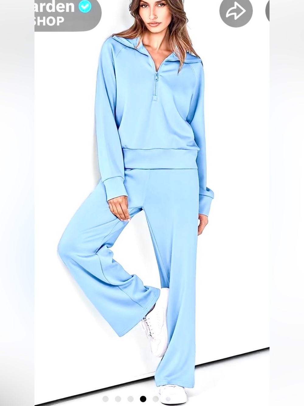 Women's Casual 2-Piece Sweatsuit Set - Half Zip Pullover Sweatshirt size M